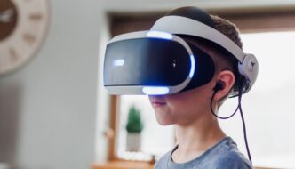 kid using VR